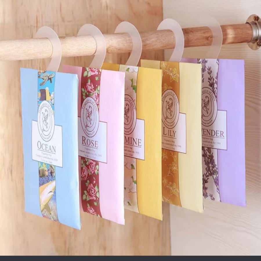 Pengharum lemari pakaian bau natural bunga rose lily jasmine home baju