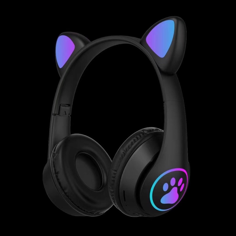 [ MZ-023 ] Headset wireless bluetooth Gaming LED Telinga Kucing /