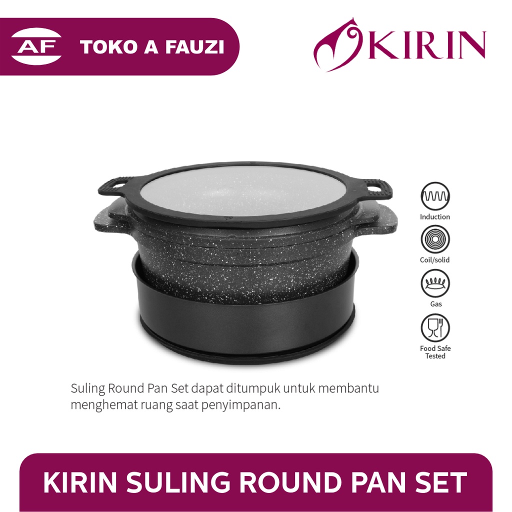 KIRIN SULING ROUND SET Granite Non Stick 24CM