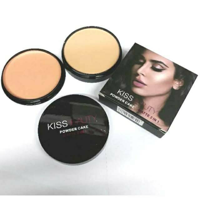 BEDAK  KISSBEAUTY CAKE 2IN1. Basah dan kering