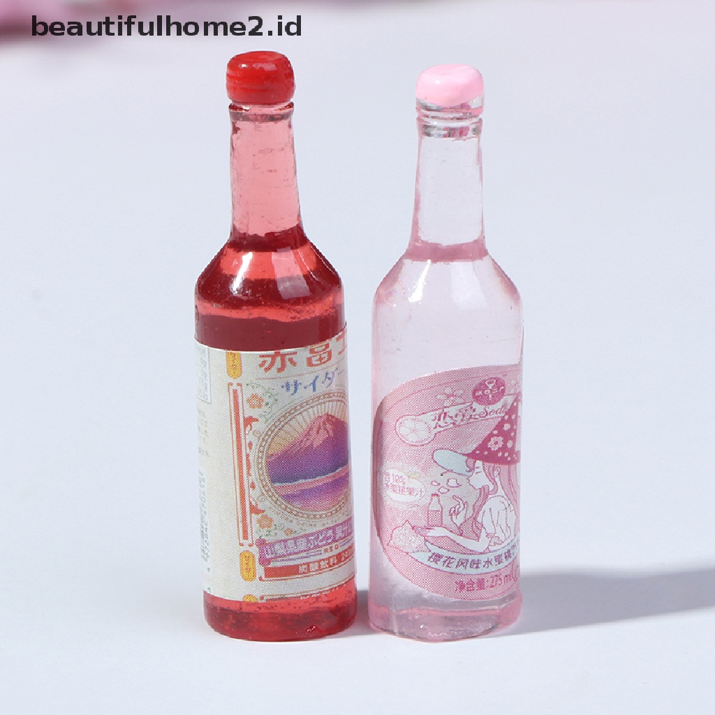 (Beautifulhome2.Id) 5pcs / Set Mainan Miniatur Botol Soda Skala 1: 12 Untuk Dekorasi Rumah Boneka