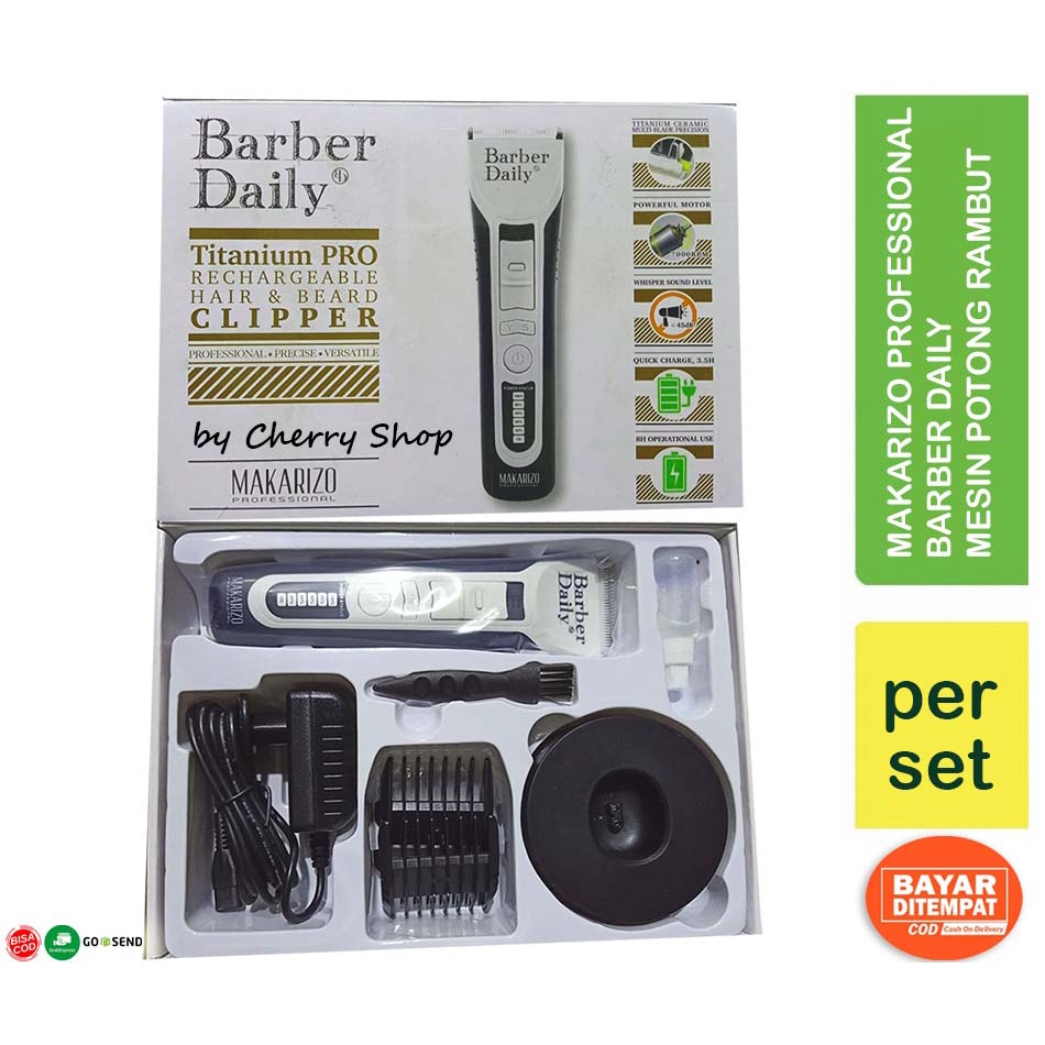 [KUALITAS SUPER PREMIUM] Makarizo Professional Barber Daily Hair Clipper Alat Mesin Cukur Rambut | alat potong rambut