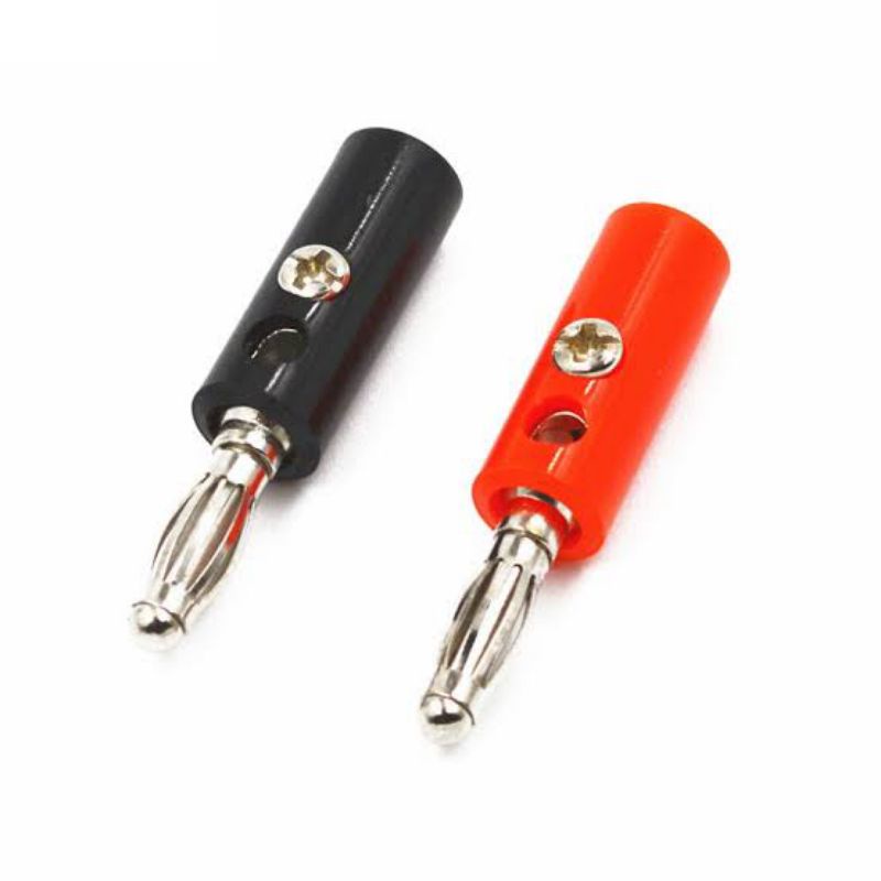 JACK BANANA HITAM MERAH 1 SET JACK KONEKTOR BANANA