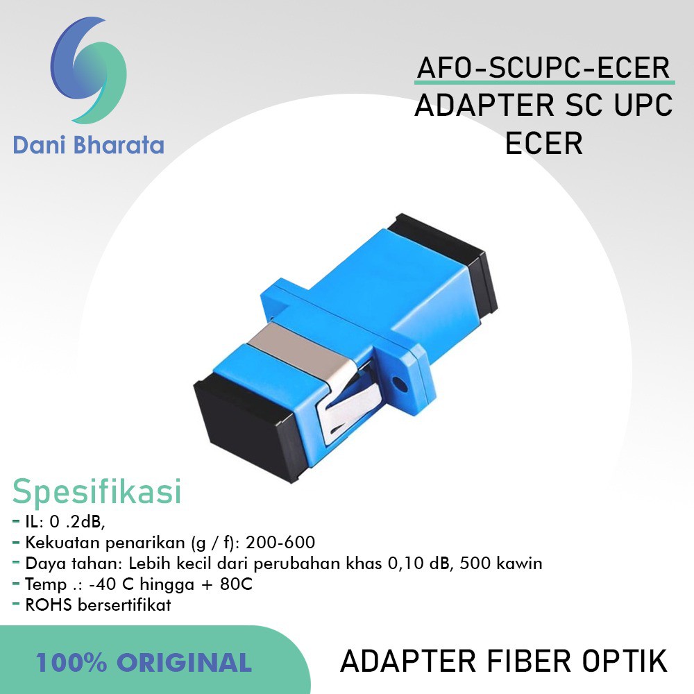 Adapter SC UPC Sambungan Konektor Fiber Optik Connector FO