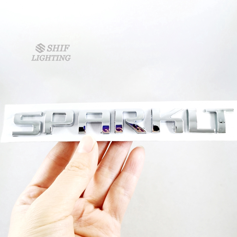 1pc Stiker Emblem Logo LT SPARKLT Bahan ABS Krom Untuk Mobil Chevrolet