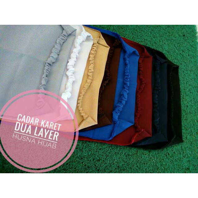 [HUSNA HIJAB] Cadar Karet 2 Layer Dewasa / Cadar Karet 2 Layer Wolfis / Cadar Karet / Cadar 2 Layer