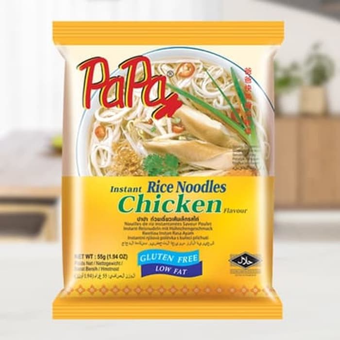 PAPA Kwetiau CHICKEN Flavour Instant Rice Noodles 55gr