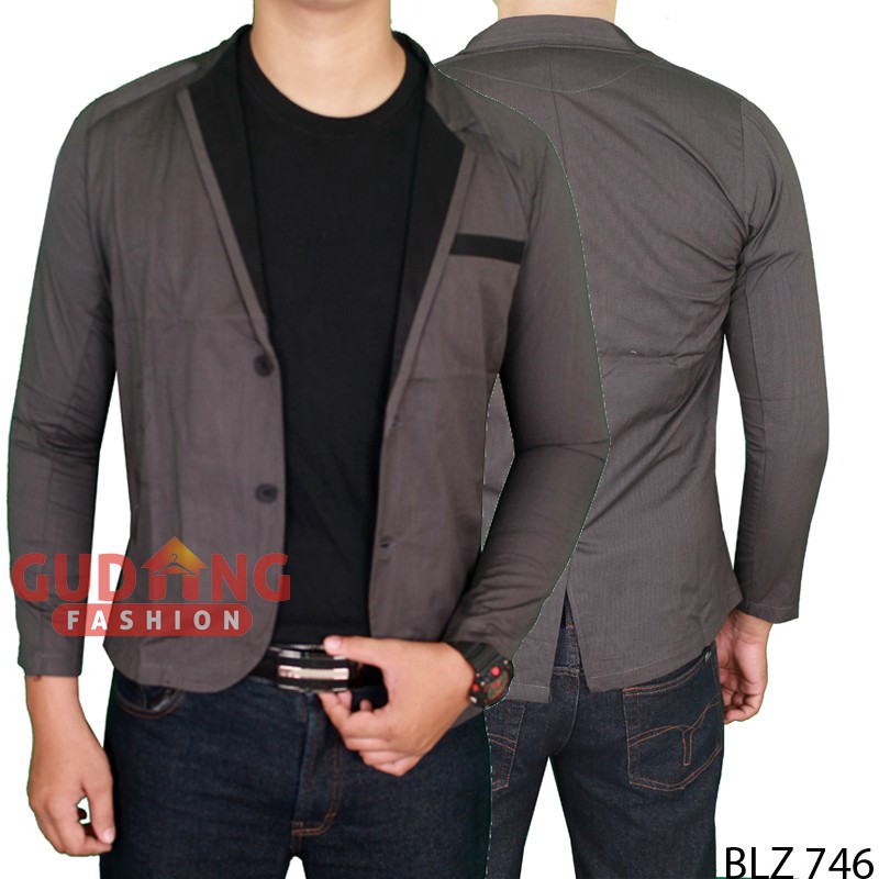 Blazer Pria Slim Fit Katun dengan Lis / Banyak Motif / Premium Quality (COMB)