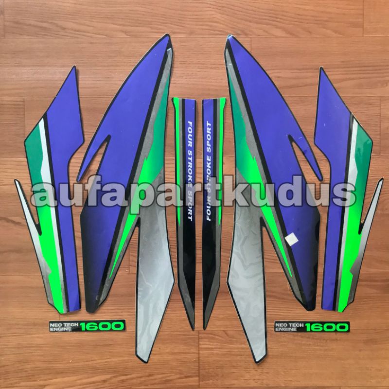 Stripping strip stiker sticker lis Honda GL Pro Neo Tech Engine thn.1997 biru hijau striping gl pro 