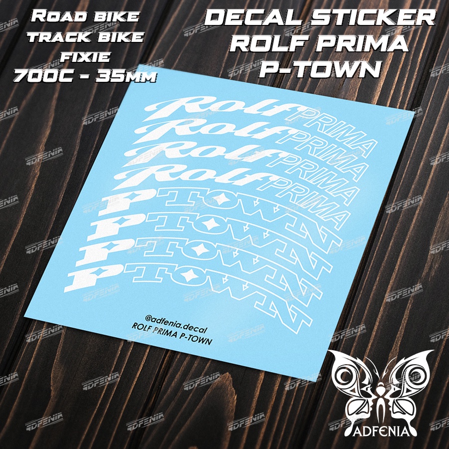 Decal Stiker Rims Rolf Prima P Town Fixed Gear Road Bike Fixie Track BIke 700c