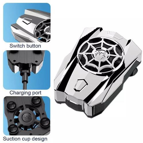 SPIDER Mobile Cooling Fan Kipas Pendingin Handphone HP Cooler Radiator MLBB PUBG Build in Battery