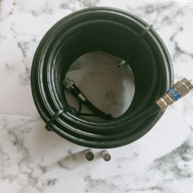 KABEL ANTENA TV DIGITAL MURAH BAGUS JACK BESI/KABEL ANTENA MALE +FEMALE+Jack BELDEN/KABEL ANTENA PLATINUM PERPANJANGAN FEMALE TO MALE