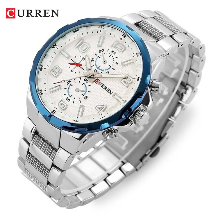 CURREN 8276 Jam Tangan Pria Analog Stainless Steel Chronograph Tidak Aktif WATCHKITE WKOS