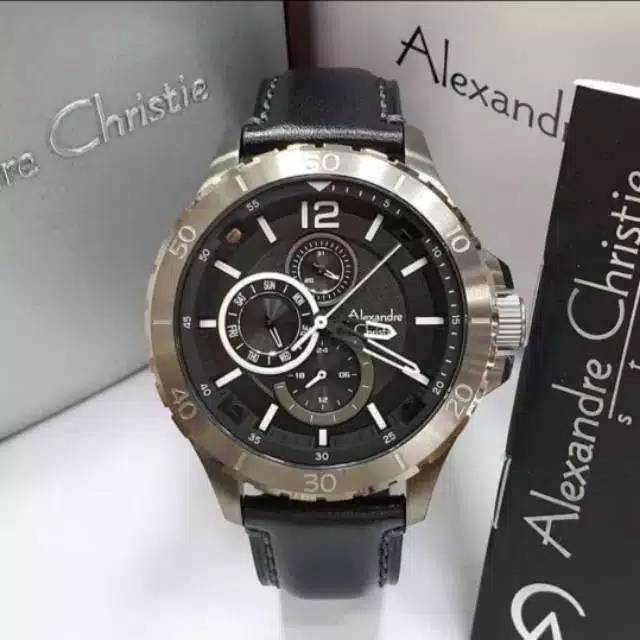 Jam tangan pria alexandre christie 6510 original