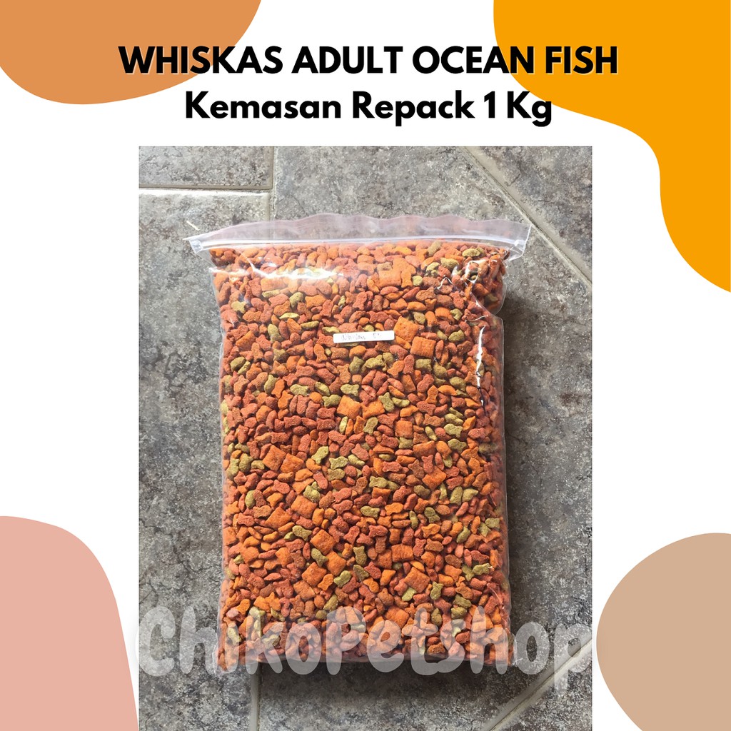 WHISKAS ADULT OCEAN FISH Makanan basah  Kucing Dewasa Wiskas Kemasan 1 Kg