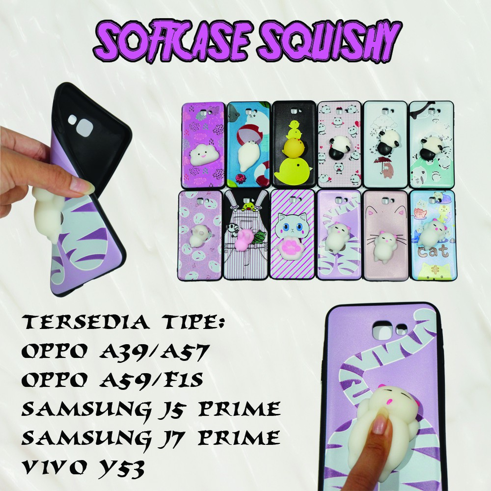 GAMBAR ACAK Squishy Case Silikon Casing Oppo A39 A57 F1s A59 Samsung J5 Prime J7 Prime Vivo Y53