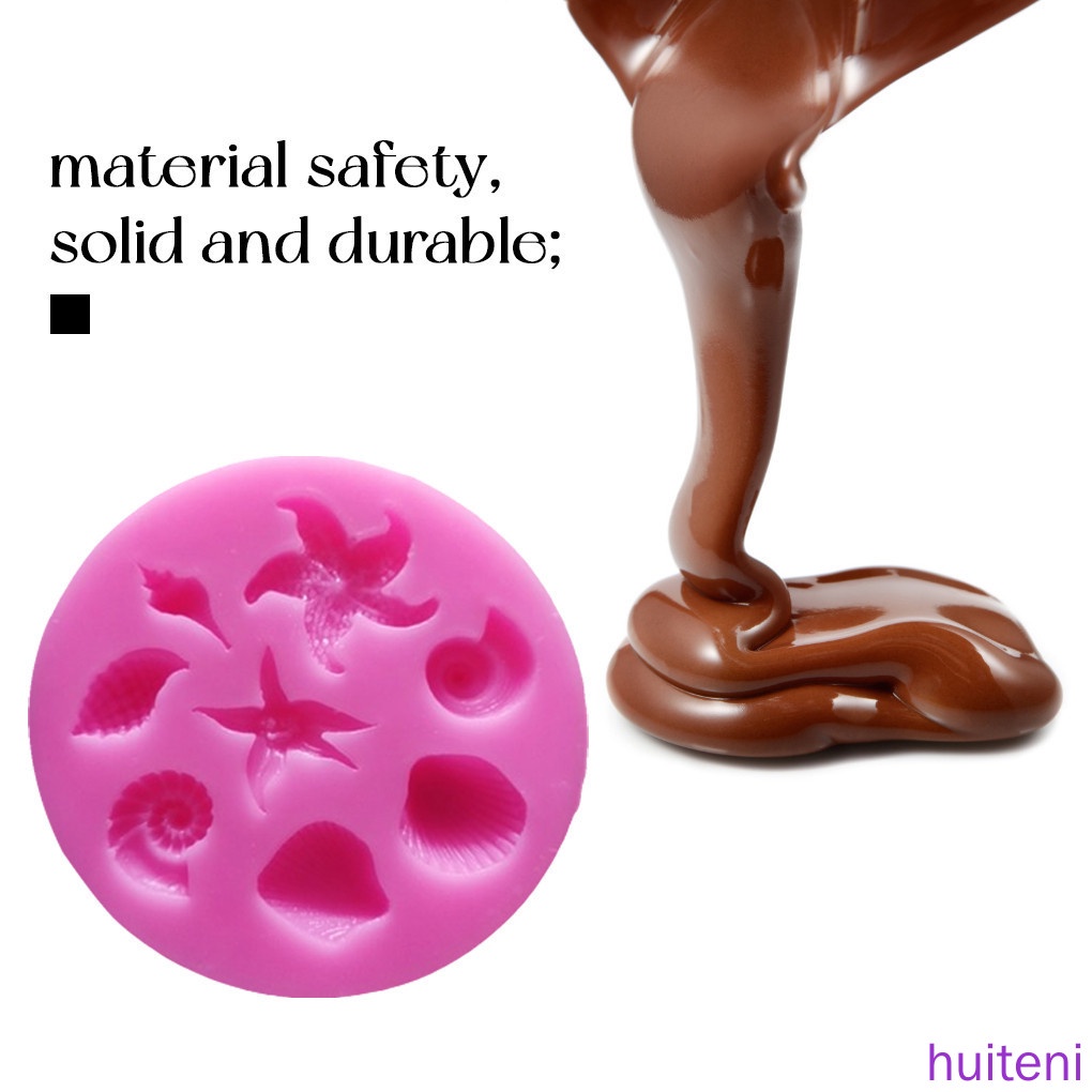 Cetakan Fondant / Cokelat / Biskuit Bahan Silikon Desain Hewan Laut Diy Untuk Baking
