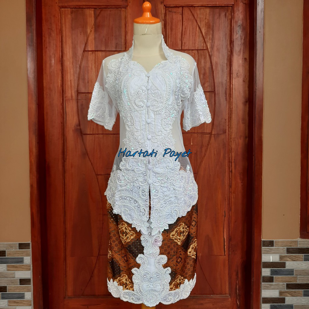 (Ready) Kebaya Tangan Pendek Rok Batik Full Payet / Kebaya Wisuda / Kebaya Among Tamu / Kebaya Pager