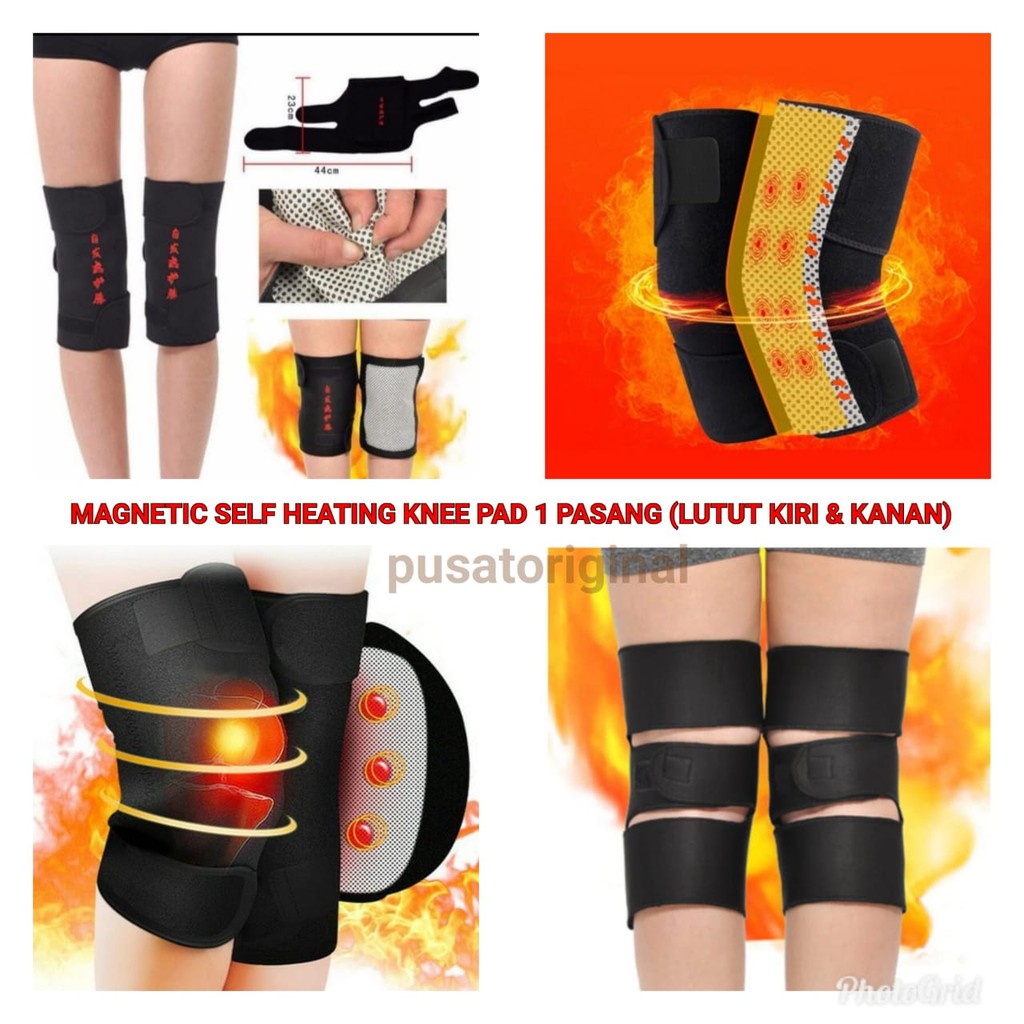 Sabuk Magnet Terapi Pemanas Dekker Deker Pelindung Lutut - Magnetic Theraphy Self Heating Knee Pad