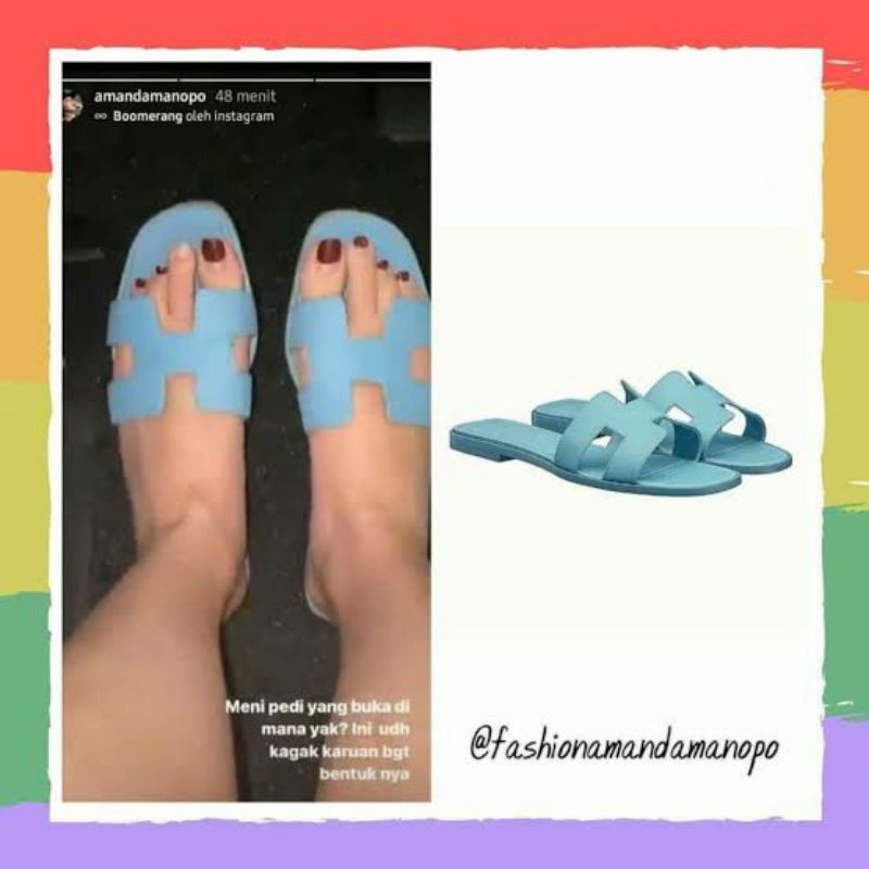 Sandal H sandal amanda manopo sandal andin ikatan cinta RCTI sandal viral