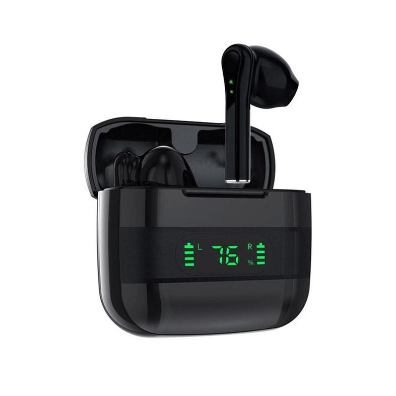 Aolon Earphone TWS V12+ Bluetooth Wireless 5.0-Black