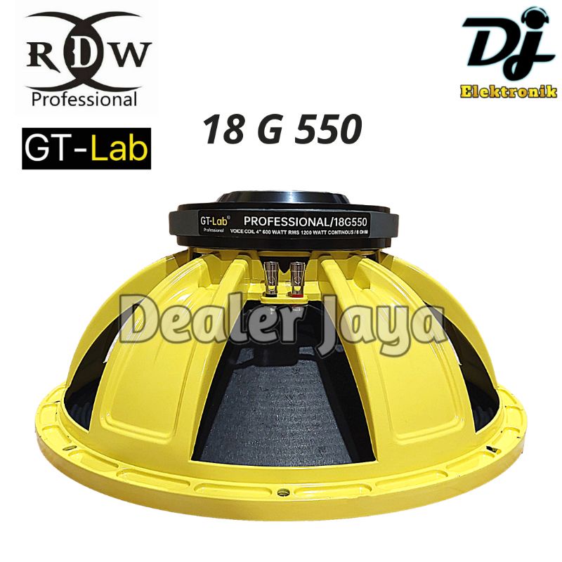 Speaker Komponen RDW GT Lab 18 G550 / 18G550 / G 550 - 18 inch