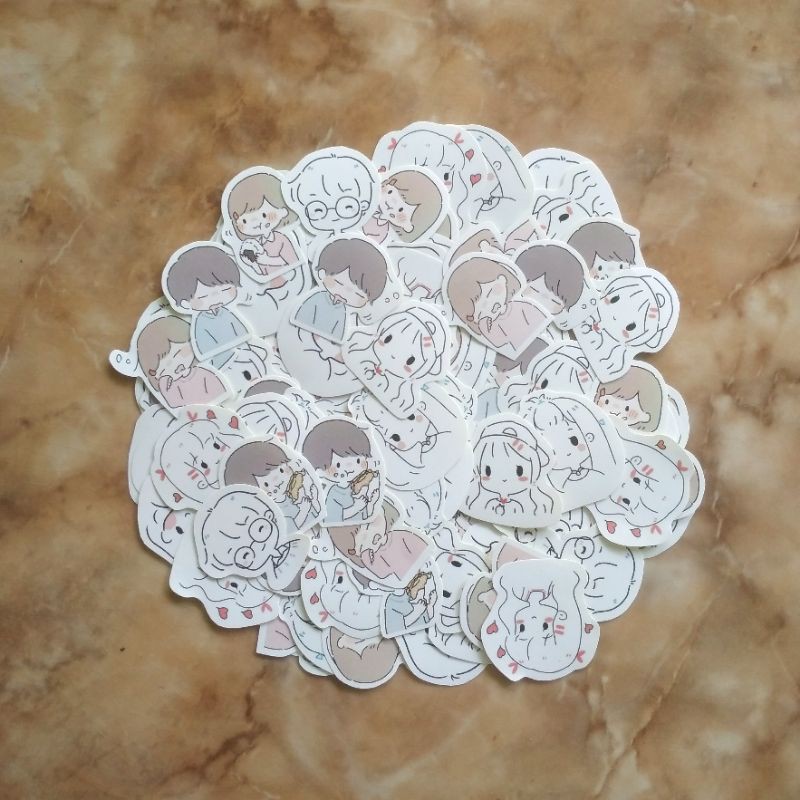 

Stiker Aesthethic Gaya KOREA Harga Satuan STIKER Kartun