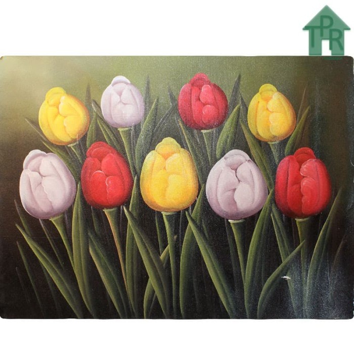 Lukisan Asli - Bunga Tulip Landscape 60x80cm.