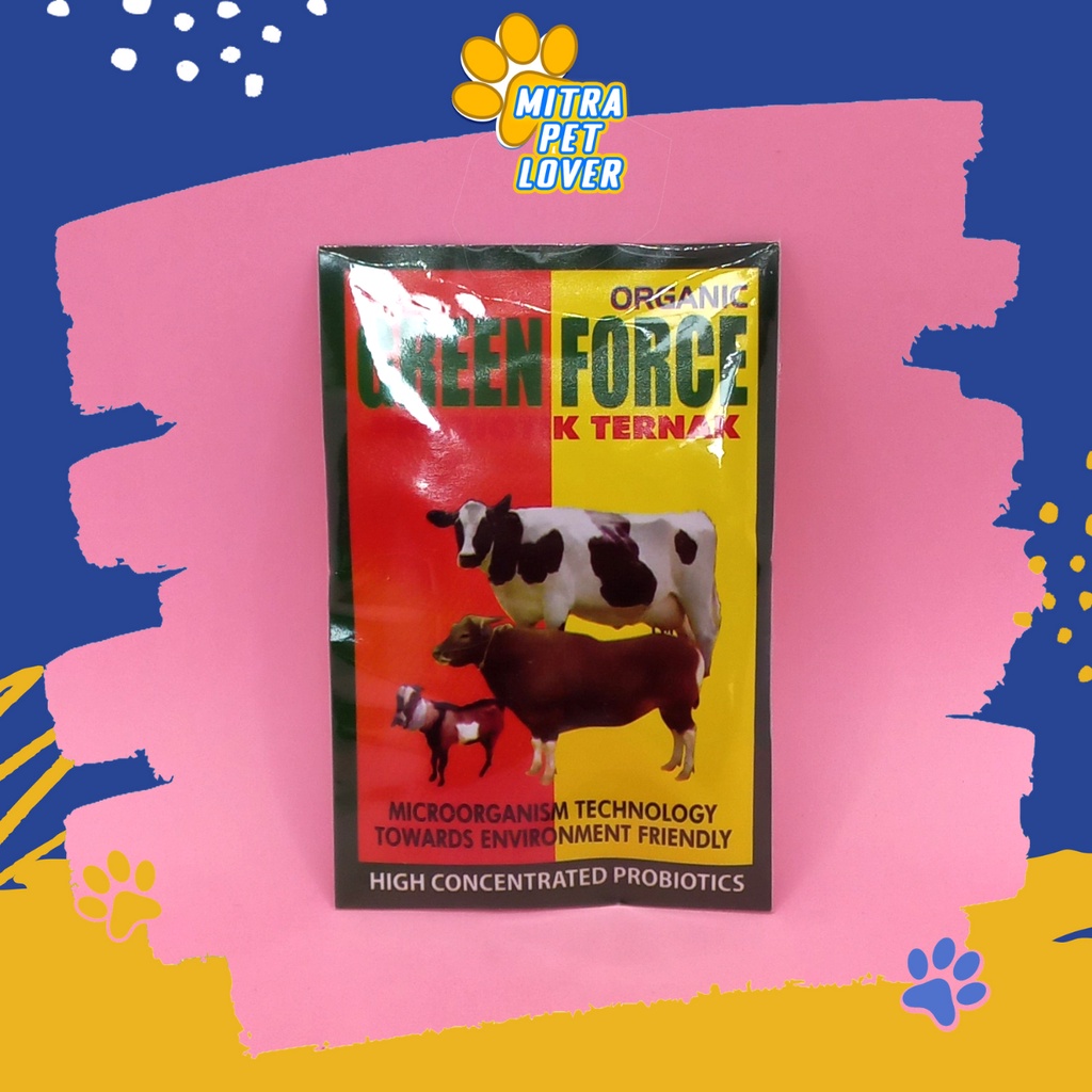 SERBUK PROBIOTIK TERNAK PROBIOTIC  - GREEN FORCE 25GR SAPI ORIGINAL - ORGANIK - PACU PERTUMBUHAN SAPI KAMBING KUDA BABI - EFISIENSI PAKAN - MURAH ASLI - PET ANIMAL HEALTHCARE &amp; VETERINARY TAMASINDO OBAT KESEHATAN &amp; VITAMIN HEWAN BINATANG MITRAPETLOVER