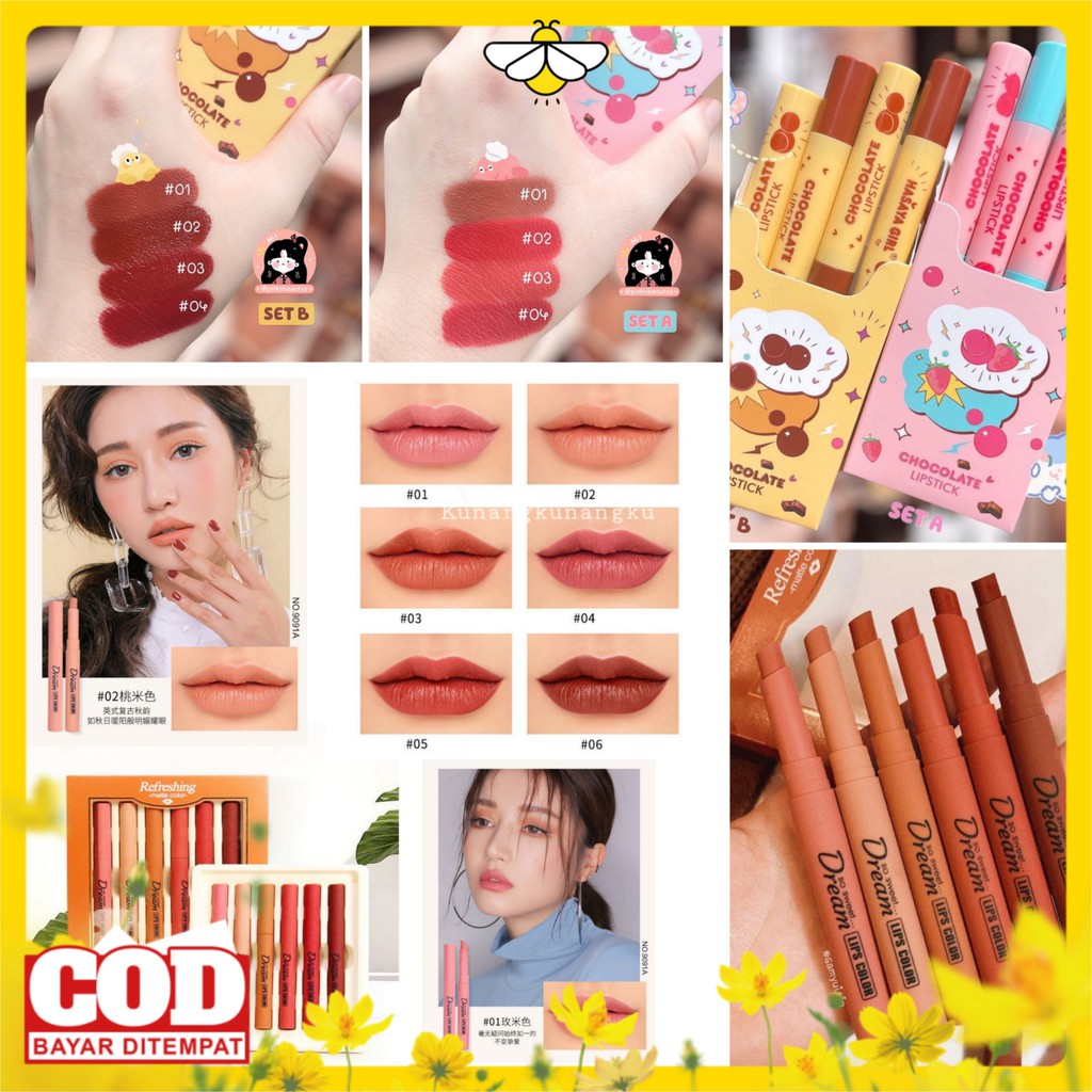 [Per Pc]Tanako Sweet Dream Lipstik Matte Colour/Chocolate Strawberry Lipstick