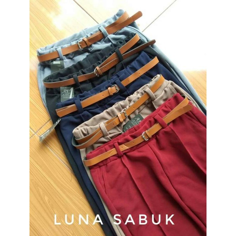 CELANA PANJANG SCUBA SABUK / CELANA PANJANG PEREMPUAN / BEGY PANTS SCUBA / CELANA PANJANG