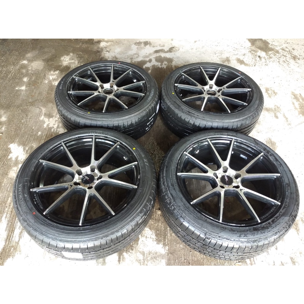 velg pelek mobil racing hsr voistener seken ring 18 ban 225/50/r18 yokohama