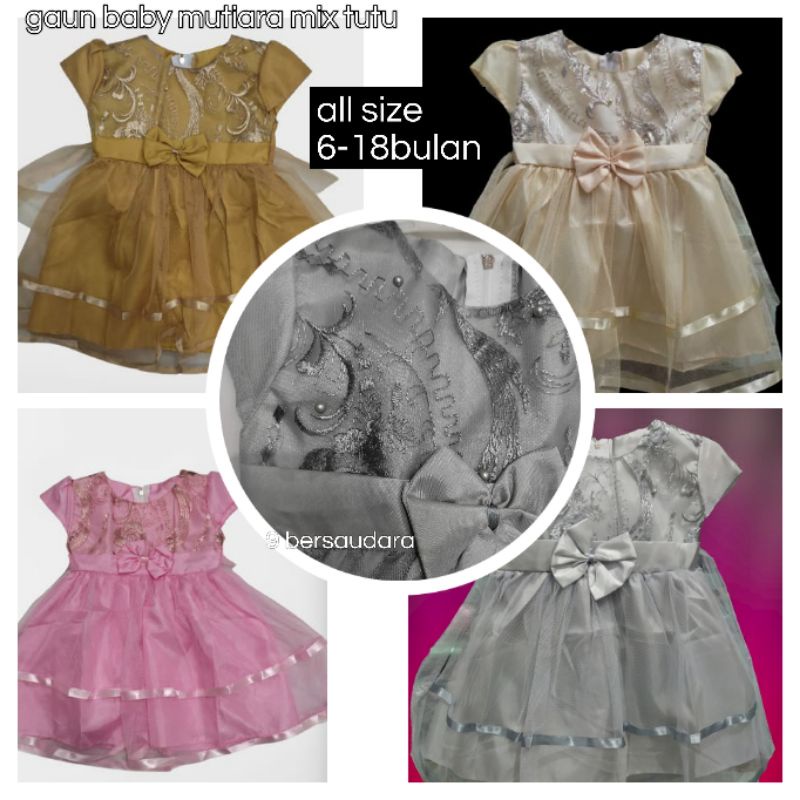 GAUN BABY MUTIARA MIX TUTU