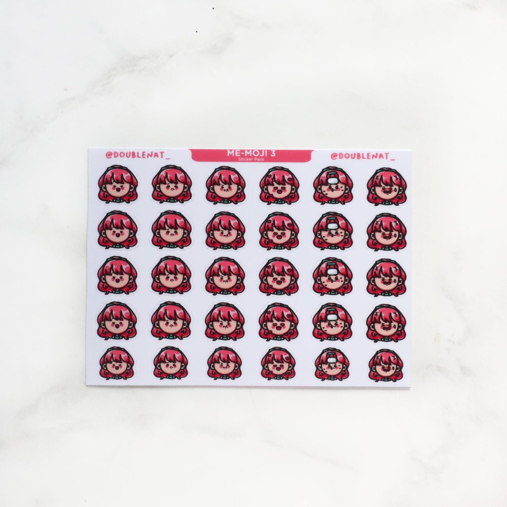 

DoubleNat Memoji 3 Sticker - Emoji Emotion Planner Journal