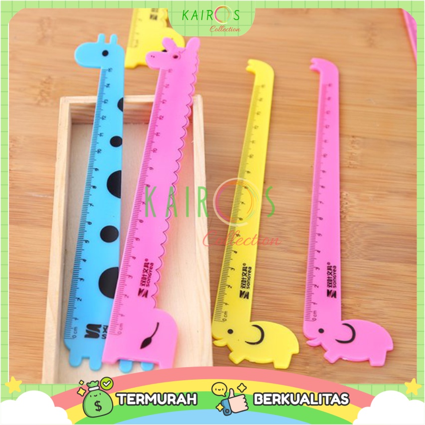 Perlengkapan Sekolah Anak Set 4 in 1 - Penggaris motif Jerapah