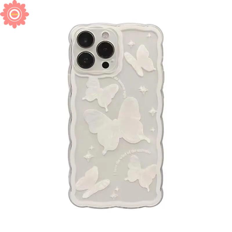 Soft Case Tpu Transparan Motif Bunga Kupu-Kupu Untuk iPhone 7Plus 8Plus XR 12 13 11 Pro Max X XS Max 6 6S Plus 7 8 SE 2020 Butterfly