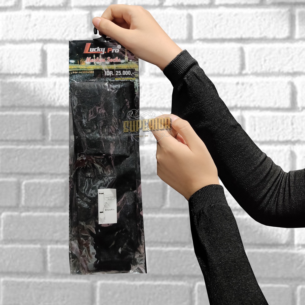 Manset Tangan Wanita Panjang  Deker Wanita Warna HITAM