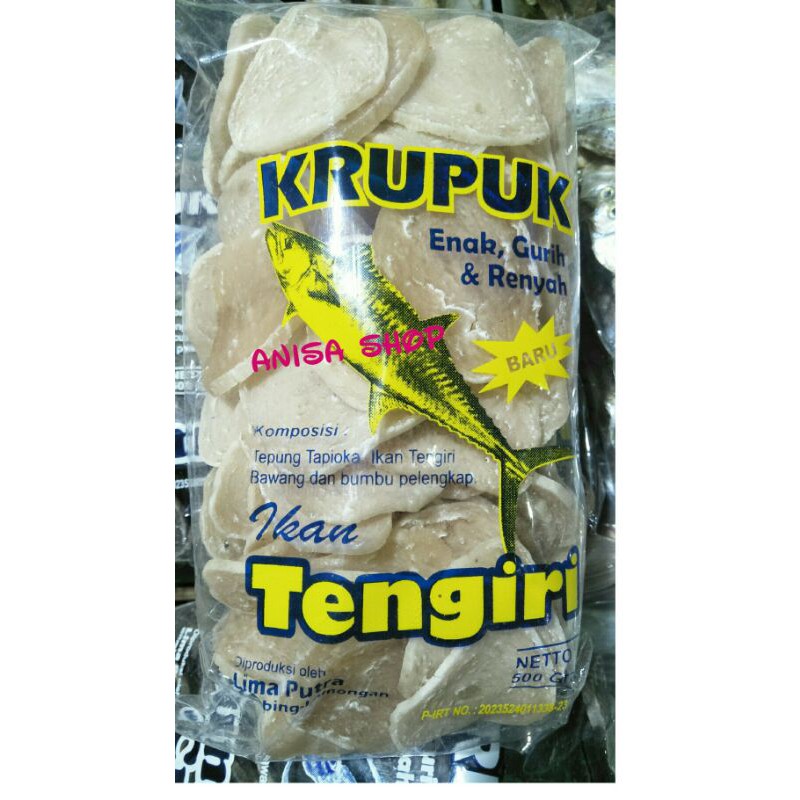 

krupuk tengiri, kemasan 500gram
