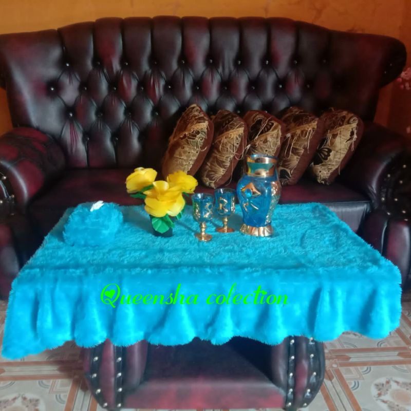 TAPLAK MEJA BULU RUMBAI TAPLAK MEJA BULU RUMBAI UKURAN PANJANG 100 LEBAR 50 RUMBAI 20 CM / TAPLAK ME