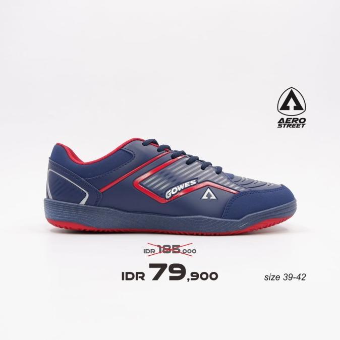 Aerostreet 39-42 Gowes Navy Merah -Sepatu Sport Pria Wanita Aero