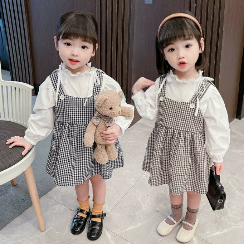 A. D992 Dress Anak Cewek Import / Dress Anak Perempuan Korea Style / Baju Anak Cewek Murah Import