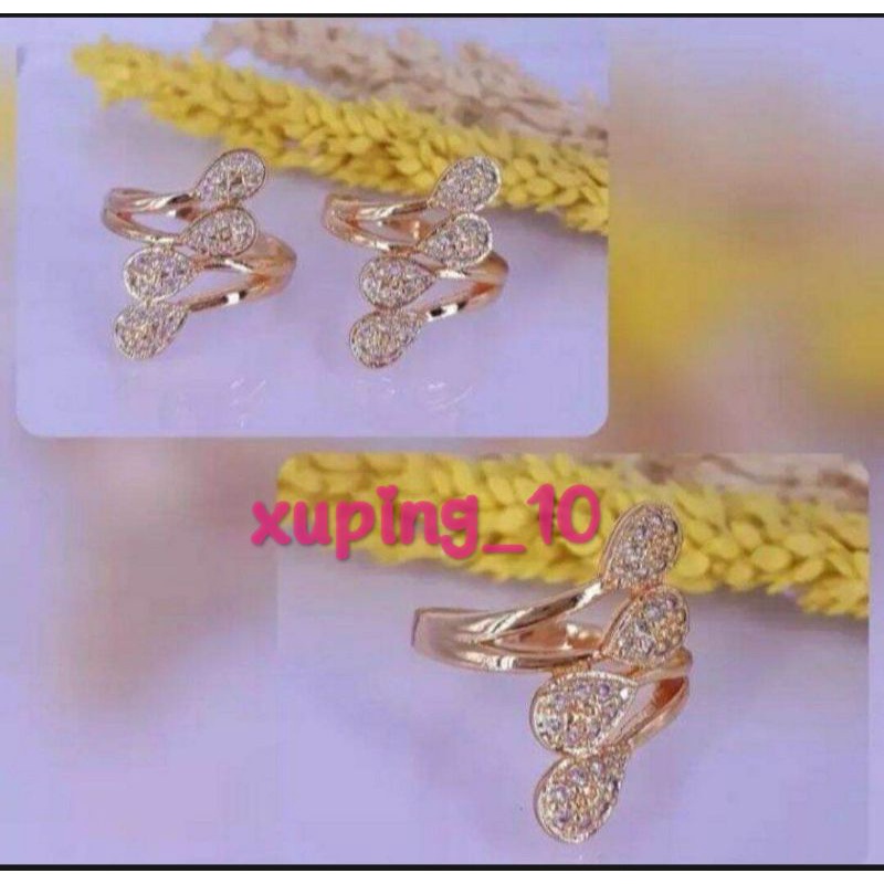 Perhiasan Xuping Cincin Dewasa Bermotif Kipas