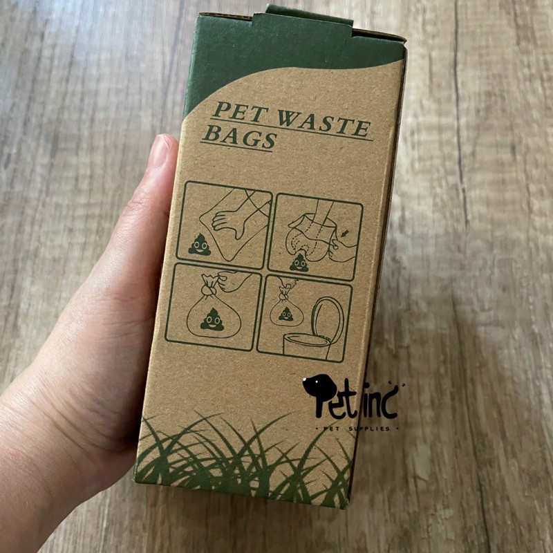 8 roll go green recycle poo bag with fragrance