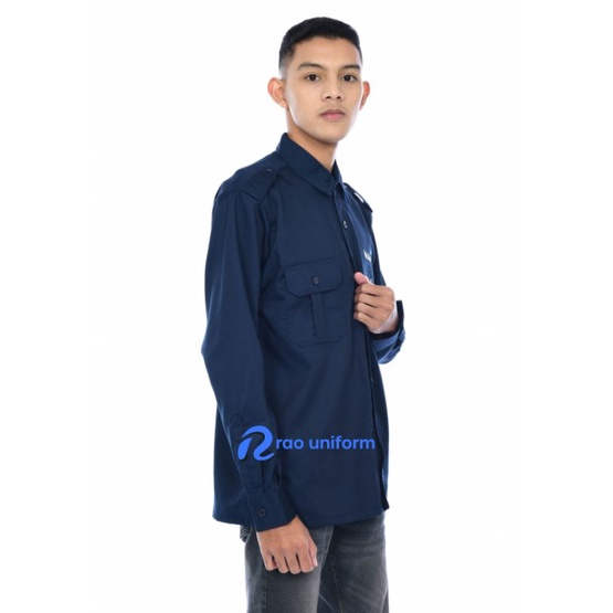 KEPENDUDUKAN 2 BARIS-baju seragam BKKBN tangan panjang kemeja putih tangan panjang karyawan kantor