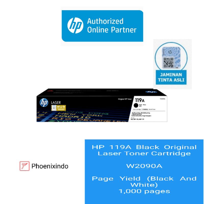 HP 119A Black Original Laser Toner Cartridge HP119A 119 A 119A W2090A