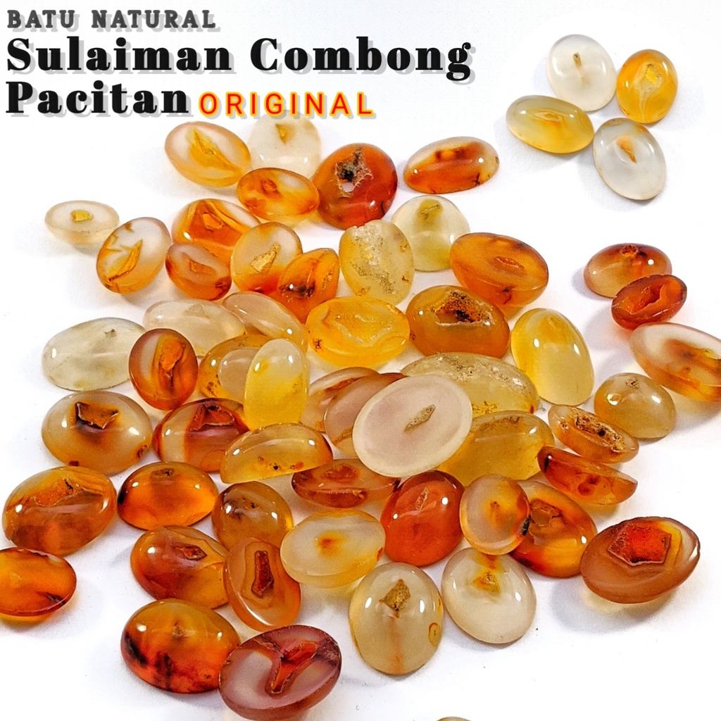 Natural Batu Akik Sulaiman Madu & Anggur Combong Asli Pacitan