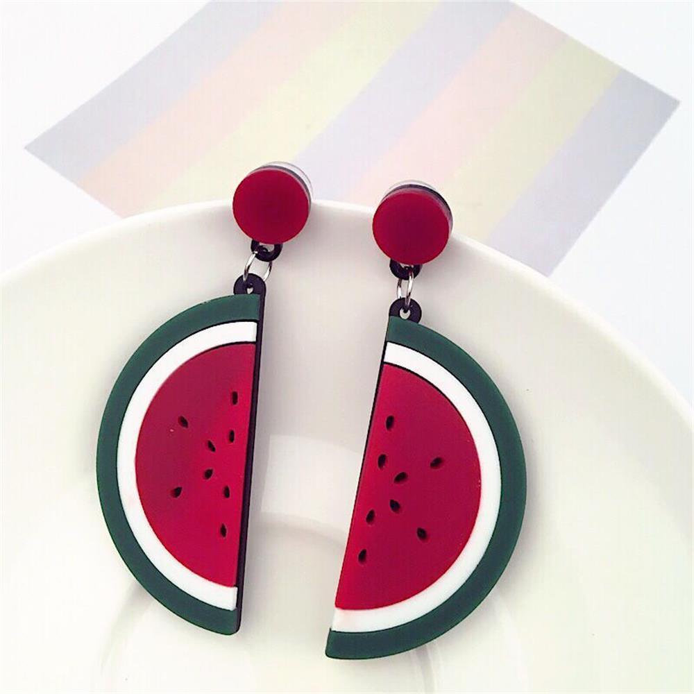 Lily 1pasang Anting Buah Fashion Strawberry Musim Panas Menjuntai