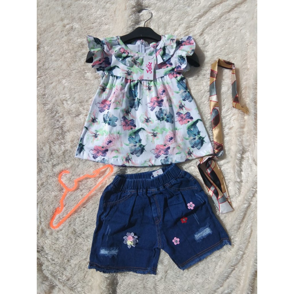 Stelan  Kembang Anak FF210620 / Kemeja Anak 6 Bulan - 8 Tahun