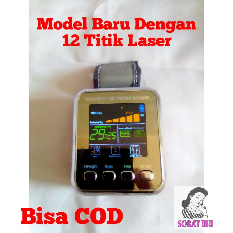 JAM TANGAN TERAPI LASER 12 TITIK KESEHATAN DIKIRIM DARI TANGERANG, BUKAN LUAR NEGERI (STOCK TERBATAS