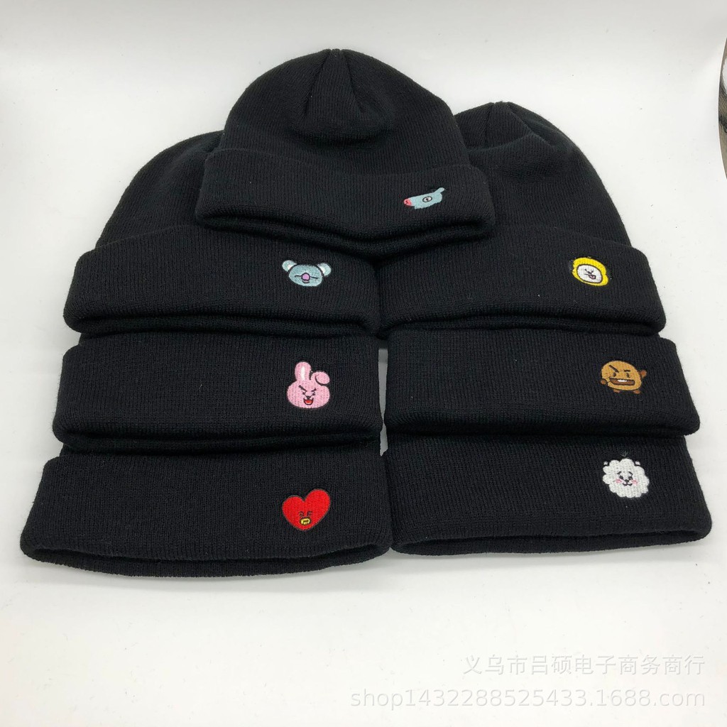 Kupluk BT21 BTS Topi Kpop Topi bts bt21 Topi rajut bts bt21 beanie hat bts bt21